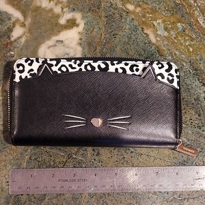 Kate Spade Black and White Cat Wallet